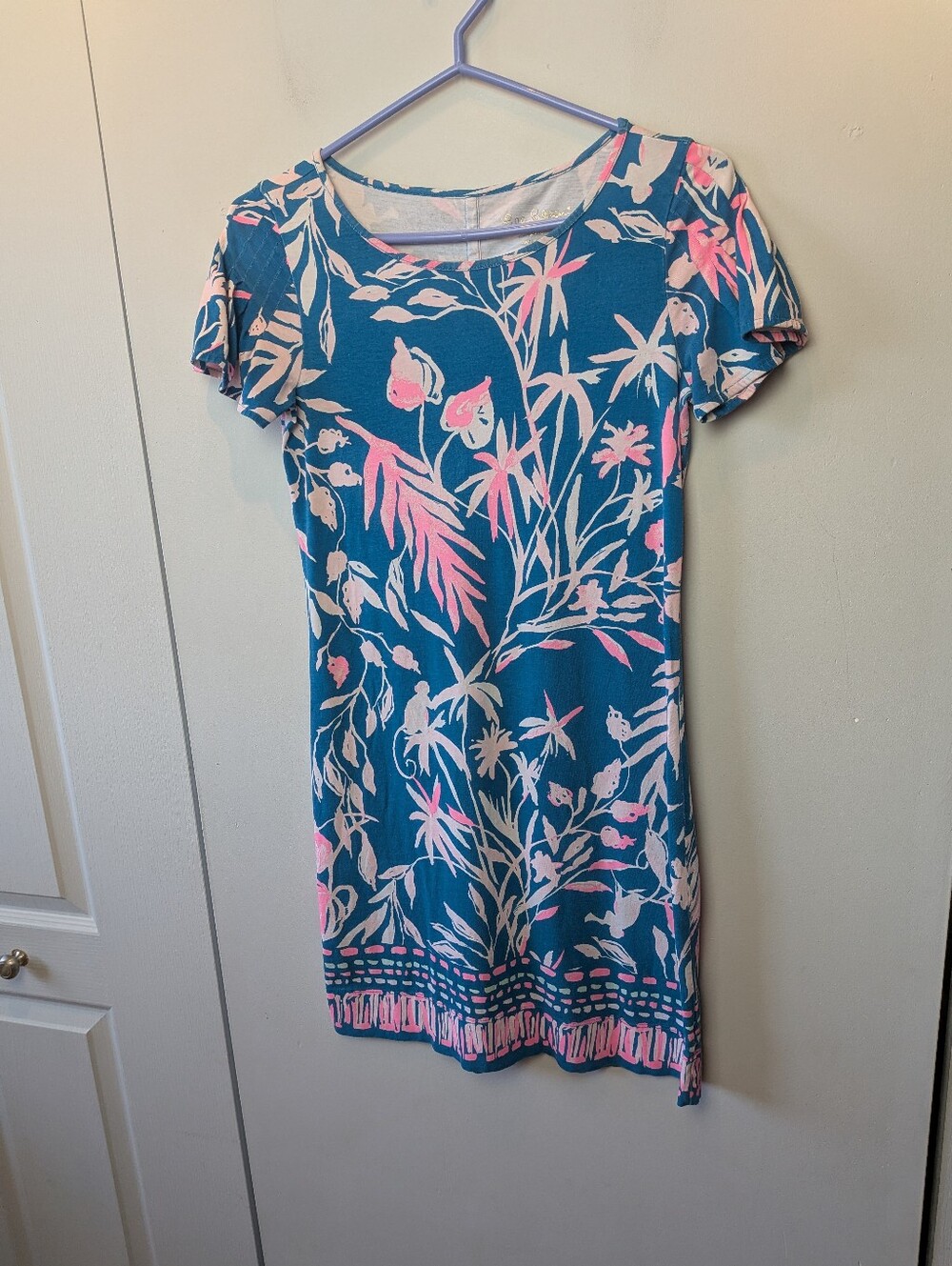 LILLY PULITZER Marah Dress Mini Lenght Size XS 100% Pima Cotton Made On Peru - Picture 2 of 10